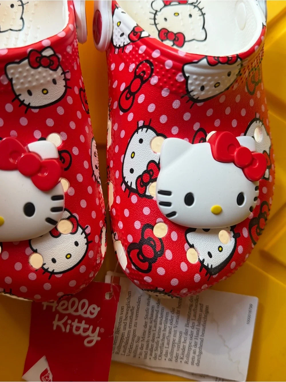 Hello Kitty Red and White Kids Slip-On Clogs with Bow Accents